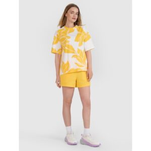 Pantaloni sport dama - galben - bumbac