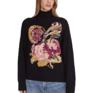 Pulover dama -  negru - sintetic -