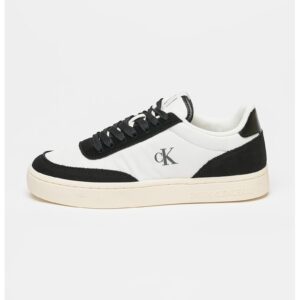 Pantofi sport de piele intoarsa cu garnituri de piele - Negru/Alb murdar