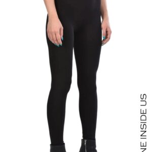 -Colanți elastici - cu talie elastică - Negru