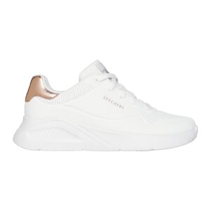 Pantofi sport Uno Lite - Shimmer Along cu garnituri cu aspect metalizat - Alb optic/Bronz