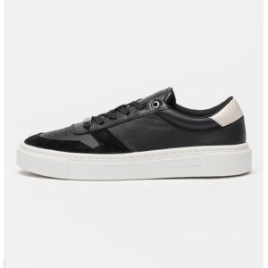 Pantofi sport cu sireturi si insertii din piele intoarsa Cupsole - Negru