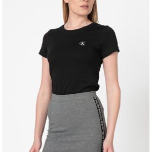 Tricou slim fit din bumbac organic J20J212883 - Negru