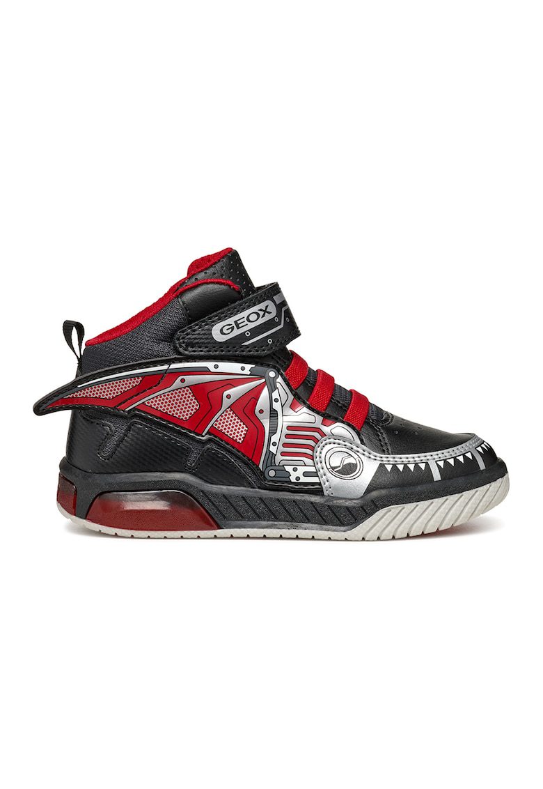 Pantofi sport cu LED-uri si aplicatii - Rosu/Negru
