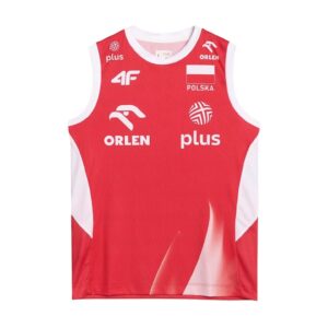 Maiou volei femei material sintetic - rosu/alb