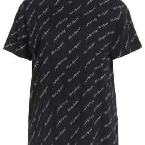 Tricou dama  all-over print signature - Negru