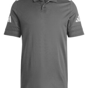 Tricou polo  Squadra 25 - gri - poliester reciclat - pentru barbati - cu guler si inchidere cu nasturi -