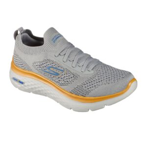 Pantofi sport slip-on de plasa cu aspect tricotat Go Walk Hyper Burst - Gri