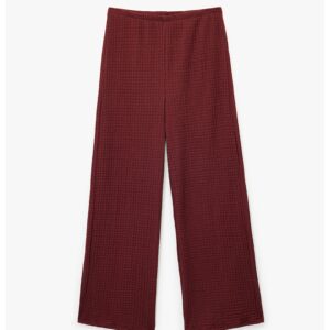 Pantaloni uni regular fit - Visiniu