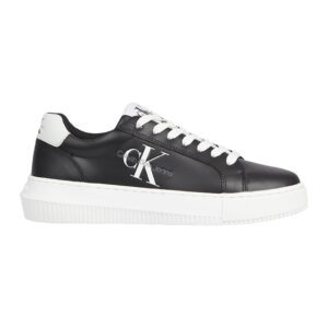 Pantofi sport din piele cu logo - Alb/Negru stins