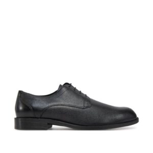 Pantofi barbatesti -  piele naturala - negru - inchidere cu sireturi -