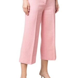 Pantaloni trei sferturi dama -  Bumbac - Roz -