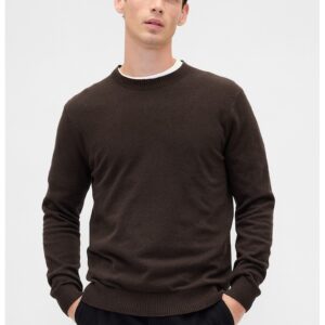 Pulover slim fit cu decolteu la baza gatului CashSoft - Negru/Alb optic