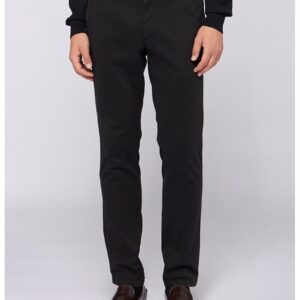 Pantaloni chino slim fit cu talie medie - Negru