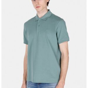 Tricou polo cu logo brodat - Verde deschis