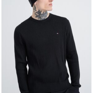 Pulover uni cu striatii - Negru