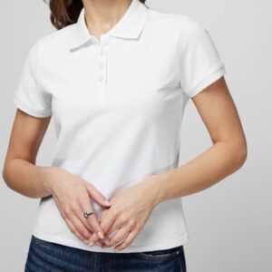 Tricou polo dama Bumbac - Alb -