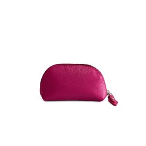 Portfard piele -  Sun - fuxia - 12 x 5 x 8 cm