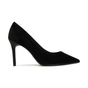 Pantofi dama - toc inalt - piele naturala - negru -