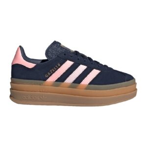 Pantofi sport Gazelle Bold din piele intoarsa cu talpa flatform - Albastru ultramarin/Roz
