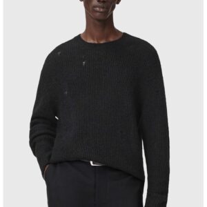 Pulover din amestec de mohair si lana Edgin - Negru stins