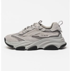 Pantofi sport wedge cu piele intoarsa Possess - Gri