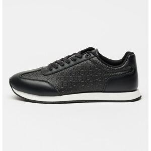 Pantofi sport din piele cu model monograma in relief
