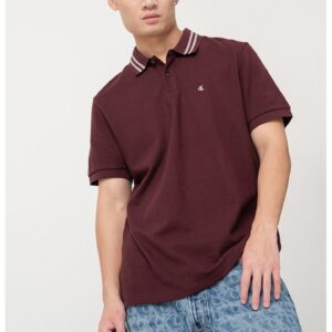 Tricou polo din bumbac - Violet pruna