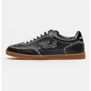 Pantofi sport din piele cu logo brodat Kandidate - Negru