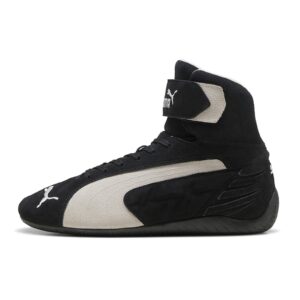Pantofi sport Speedcat mid-cut de piele intoarsa - Negru/Maro nisip