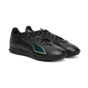 Pantofi de fotbal barbati piele ecologica - negru/verde