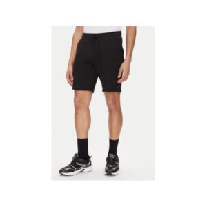 Pantaloni scurti sport barbati - Negru - bumbac organic/poliester - Negru