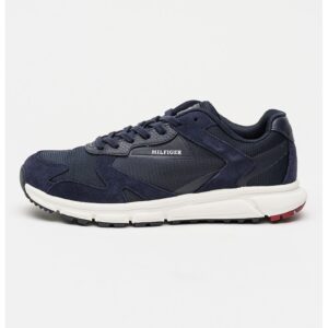 Pantofi sport cu insertii de piele intoarsa - Bleumarin