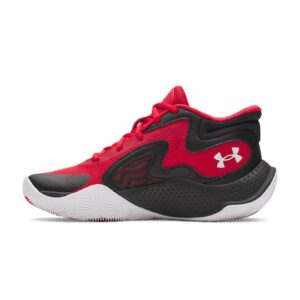 Pantofi mid-cut Jet'25 pentru baschet - Negru/Rosu vermillion
