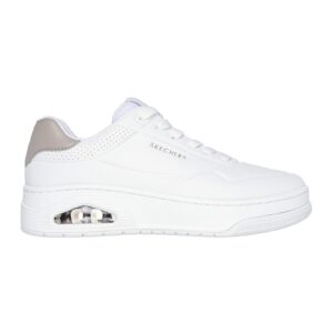 Pantofi sport din piele ecologica Uno Court - Alb