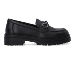 Mocasini din piele cu decoratiuni metalice