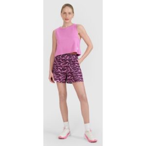 Pantaloni scurti de plaja violet - material elastic - fara captuseala - pentru inot