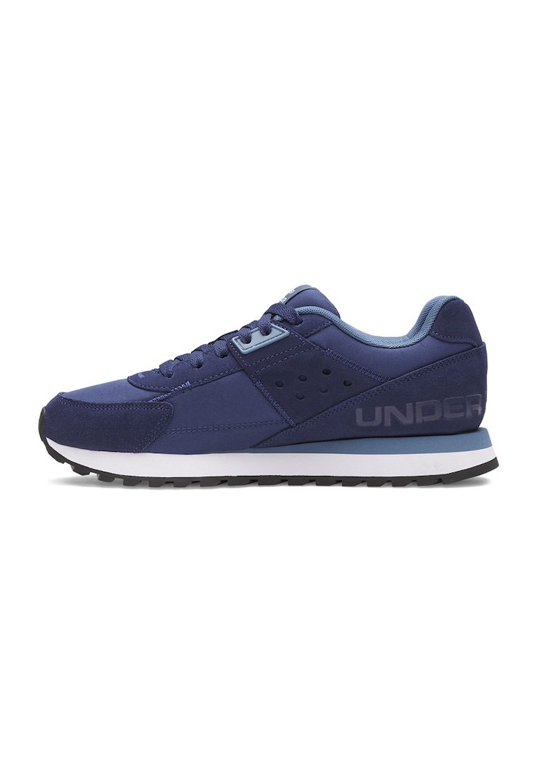 Pantofi sport cu detalii de piele intoarsa Essential Runner - Albastru inchis/Bleumarin