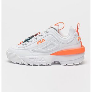 Pantofi sport de piele ecologica cu aspect masiv Disruptor Flower - Alb/Coral