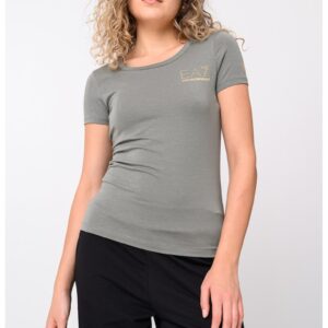 Tricou slim-fit din amestec de modal - Verde/Verde sparanghel