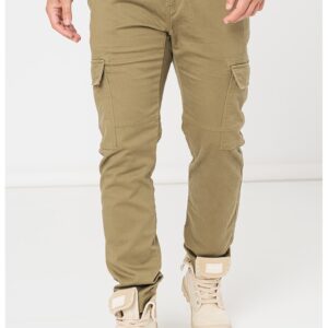 Pantaloni cargo cu talie joasa - Kaki