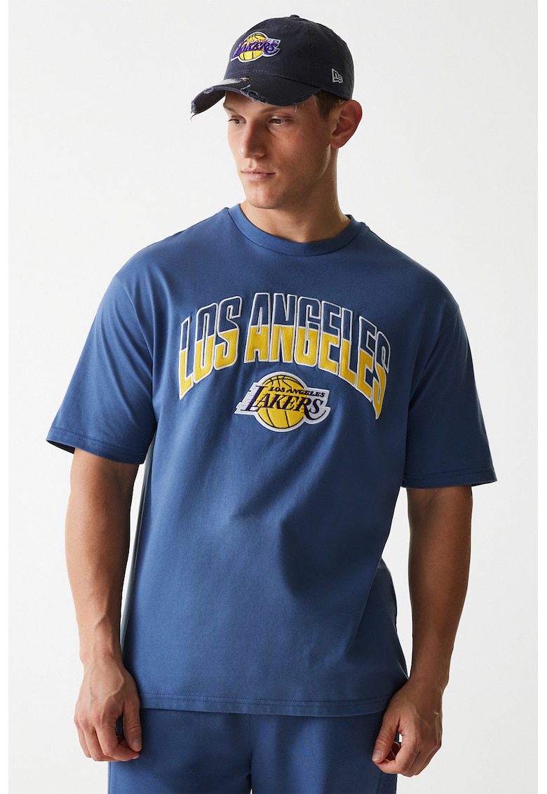 Tricou NBA LA Lakers - Albastru lavanda/Galben pai