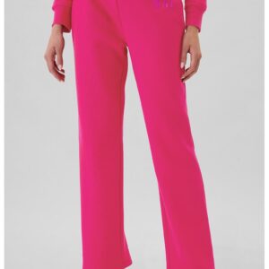 Pantaloni de trneing cu talie elastica - Fucsia