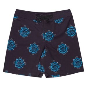 Pantaloni scurti inot barbati -  poliester - negru/albastru -