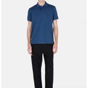 Tricou polo cu logo brodat - Bleumarin