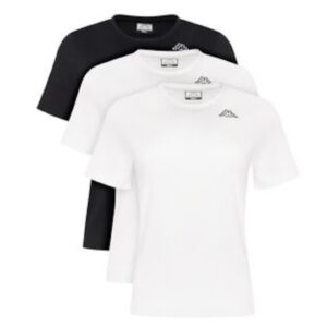 Set 3 tricouri dama -  alb - negru - 100% bumbac