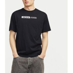 Jack&Jones Tricou Corp 12233999 Negru Standard Fit - Bumbac