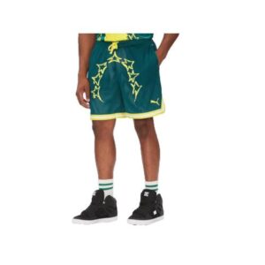 Sorturi sport Barbati - poliester - verde/galben -