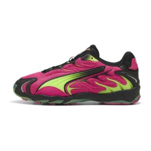 Pantofi sport Inhale cu garnituri sintetice - Negru/Verde electric/Roz