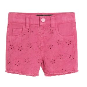 Pantaloni scurti din denim cu broderiedwqf - Rosu